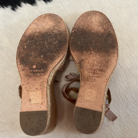Kate spade pearl and bows wedge size 10 - Picture 5 of 6